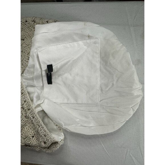 Ivory Crochet Macrame Hobo Hippie Shoulder Crossbody Bag Boho Bucket Purse Indie - Picture 8 of 14